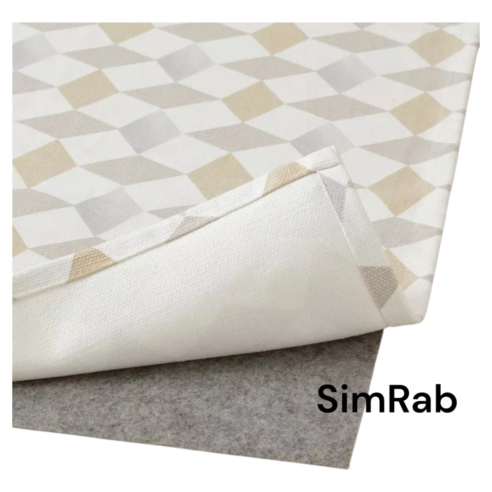 Alfombrillas IKEA Gokvalla - Patrón Geométrico Blanco/Taupe/Plateado/Dorado Foto 2 de 4