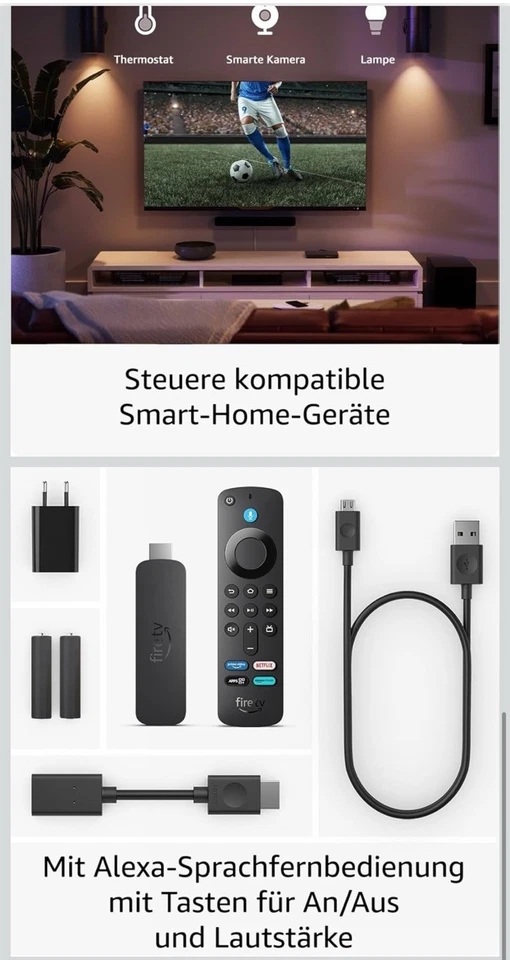 Amazon Fire TV Stick 4K, mit Unterstützung für Wi-Fi 6 sowie Streaming in Dolby - Bild 2 von 2