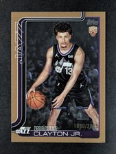 2025-26 Topps WALTER CLAYTON JR. 1050/2025 Rookie RC Gold Utah Jazz #218