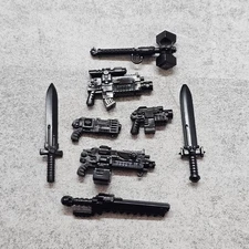 SciFi Weapons Pack Lot Black Blocks Accessories for Minifigures wbx4k 40k