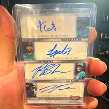 Marketplace image: 2025 Bowman's Best Superfractor 1/1 Quad Auto Celesten Montes Sloan Farmelo