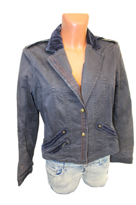 comma Blazer M 38 langarm Jacke Business blau Jeansjacke Jeansblazer stretchig