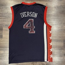 USA Basketball Jersey With Iverson 4 On The Back