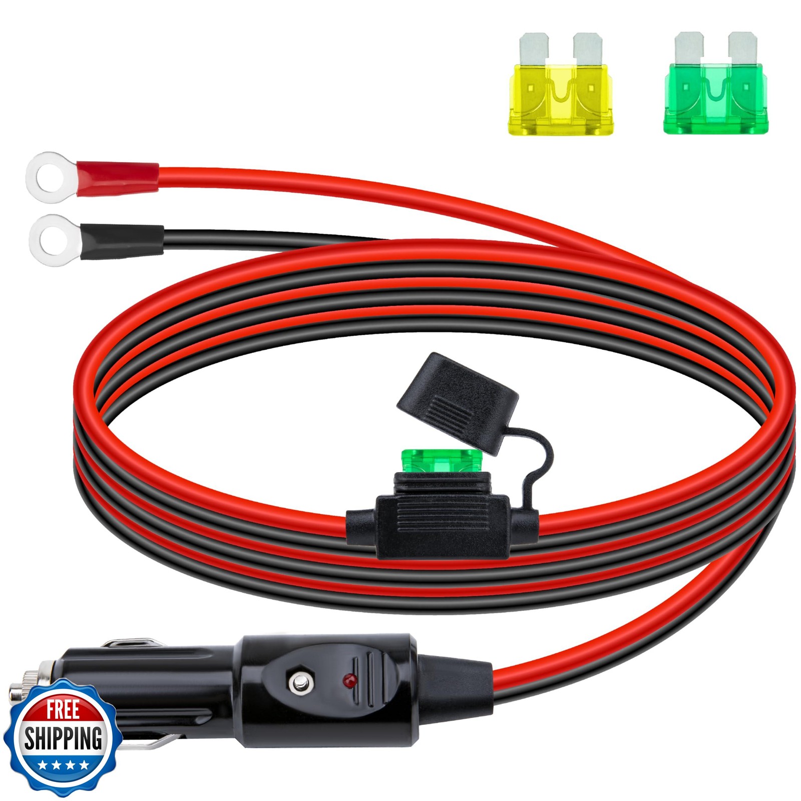 Plug, 10 Ft Cigarette Lighter Male Plug A