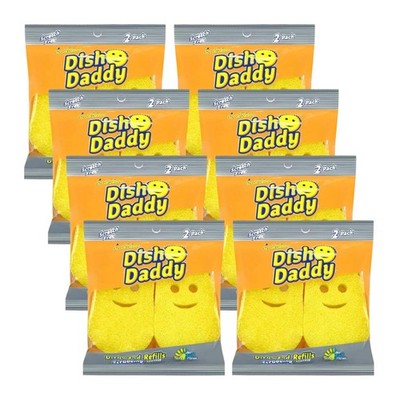 Scrub Daddy Dish Daddy Refills Pad   Pack of 8×2 Replacement Heads