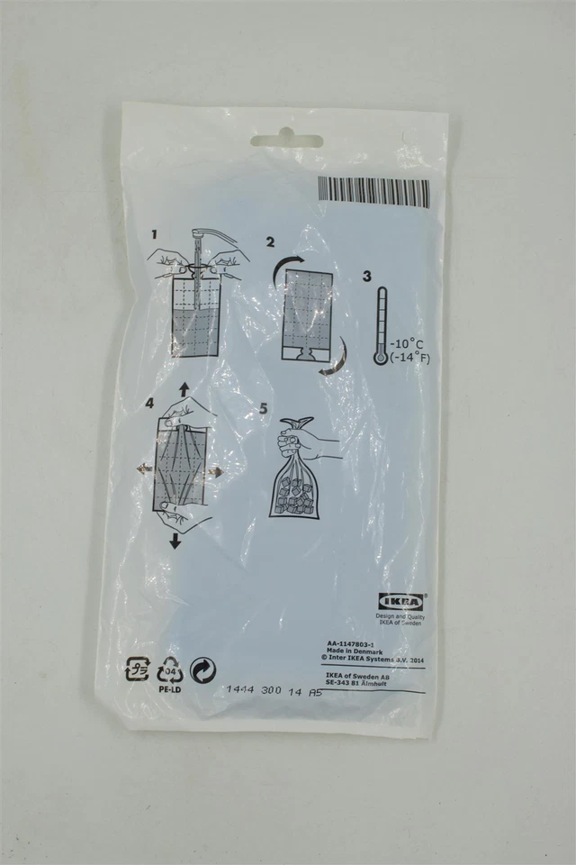 Paquete de 10 bolsas de cubitos de hielo Ikea Isiga Foto 2 de 2