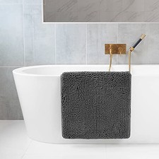 Bathroom Rugs and Mats Sets, Chenille Microfiber, Ultra 21 x 32 Space Grey