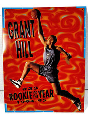 #33 Grant Hill Rookie The Year Metal Sign 1994-1995 Embossed Basketball Plaque