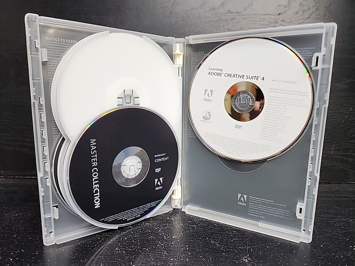 ADOBE CS4 CREATIVE SUITE 4 MASTER COLLECTION DVD (6 Discs