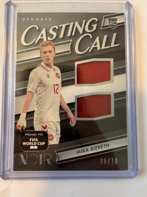 Mika Biereth 2025-26 Noir Fifa World Cup Casting Call Patch RC /70 #CC-MB