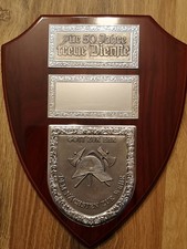 Feuerwehr 50 Jahre Dienstjubiläum Holz Ehrengeschenk Platte ohne Gravur