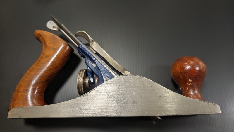 VTG Stanley OH4 Two Tone Blue & Grey Plane 9” National Hardware Week Promo 1950