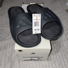 NEW ADIDAS MEN'S ADICANE SLIDES  SIZE US 12  HQ9915 CARBON BLACK