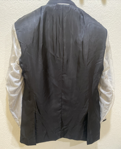 CANALI Black Blazer US 42R 100% Wool Made In Italy Sport Coat 2 Button Lined Men - Picture 15 of 15