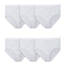 Fruit Of The Loom Womens Plus Size 11/3X Fit For Me Cotton Brief 6 Pack