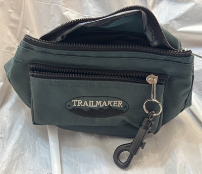 Fanny Pack Trailmaker Equipment 3 Main Pockets Green Clip Belt Waist Bag 90's