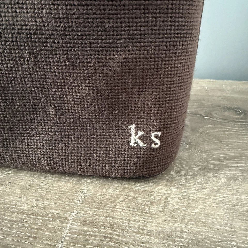 Bolso de Mano Kate Spade Mujer Grande Rojo Marrón Rosa Bloques de Color Lana Lona Cartera Foto 2 de 4