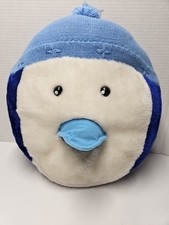 Plush Penguin Pillow Round Shape 12"x12"