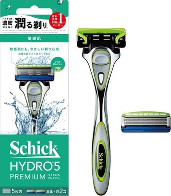 Schick Hydro 5 Premium Sensible Haut Halter (Mit Klinge + 1 Ersatz Klinge)