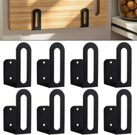 Olycraft 4 StüCk Unter Schrank Schneidebrett Halter Schwarz Vielseitiger Wandmon