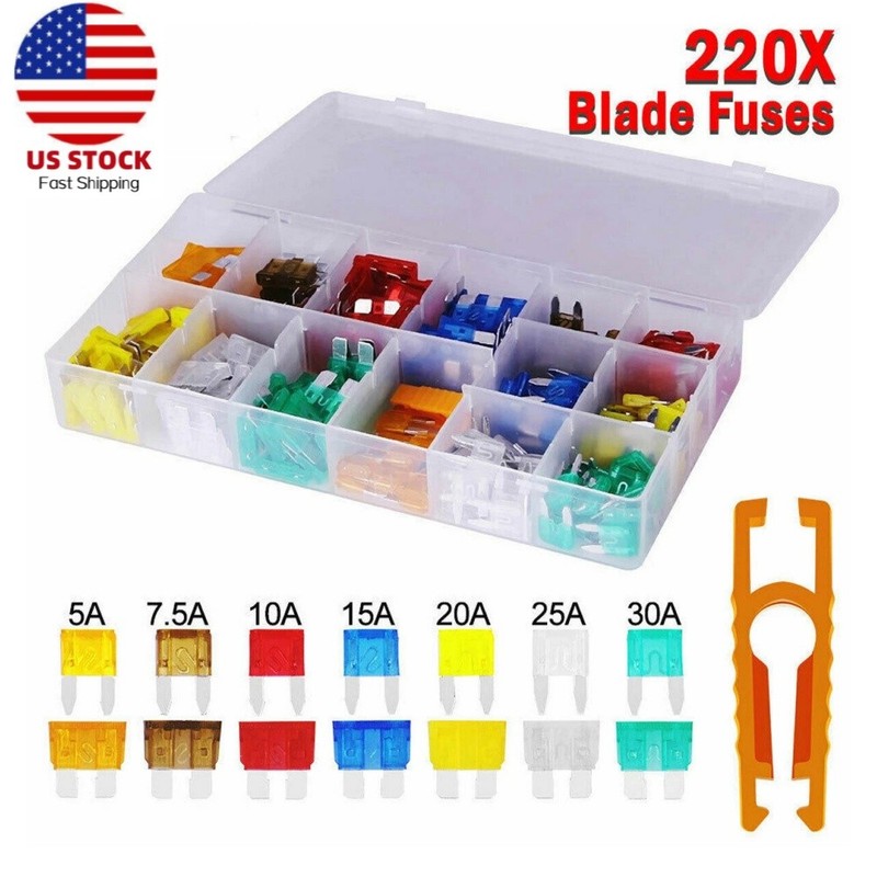 220pcs Fuses Automotive Blade Auto Fuse Assortment Car Fuse for RV Boat Truck