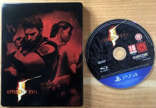 RESIDENT EVIL 5 COMPLET EN BOÎTE (STEELBOOK) SONY PS4 VERSION EURO (FR) CIB OVP