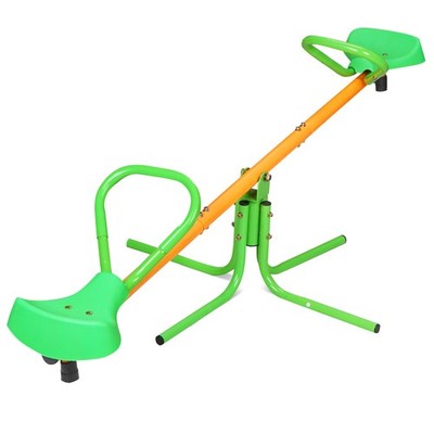 Kids Sit and Spin Seesaw Teeter Totter 360° Rotating Backyard Play
