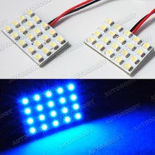 2 x Blue LED Panels for Dome Map Door Trunk Light Super Bright 20-SMD