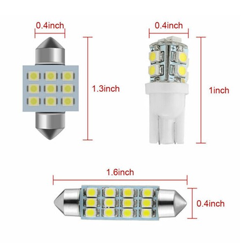 20x Car Interior White Combo LED Map Dome Door Trunk License Plate Light Bulb - Picture 3 of 11