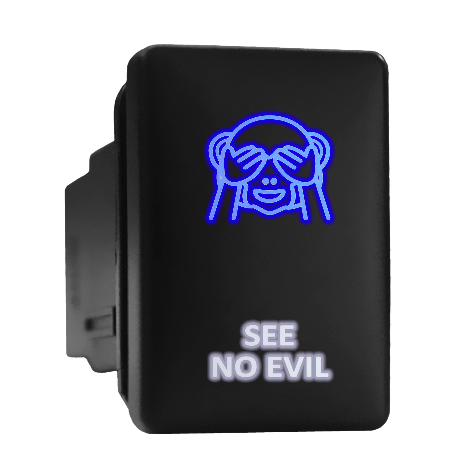 Blue White LED Backlit Push Button 1.28x0.87 for Toyota Models