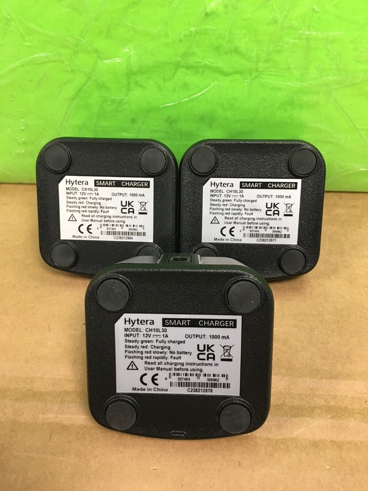 (LOT OF 3) Hytera CH10L30 Smart Charger for Portable TwoWay Radios W