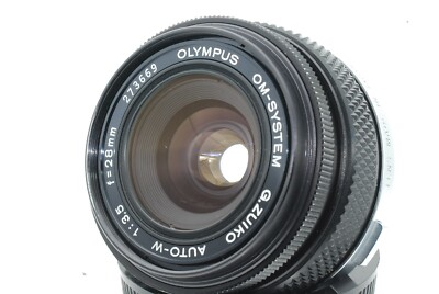 OLYMPUS G.ZUIKO AUTO-W 28mm F:3.5 広角レンズ OLYMPUS G.ZUIKO AUTO-W 28mm F3.5 MF Wide Angle Lens [Near MINT w