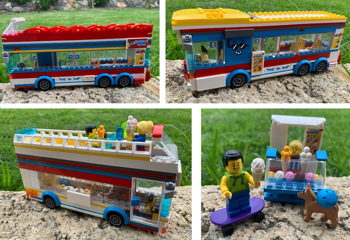 Bus LEGO Icecream Shop Theme MOC Custom ala 7641 60 253 200 150