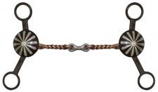 Showman Brown Steel Bit w/ Dog Bone Mouth