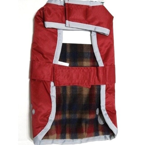 Be Good Dog NorEaster Waterproof Coat Size M Red Reversible Reflective Trim NWT - Picture 3 of 4