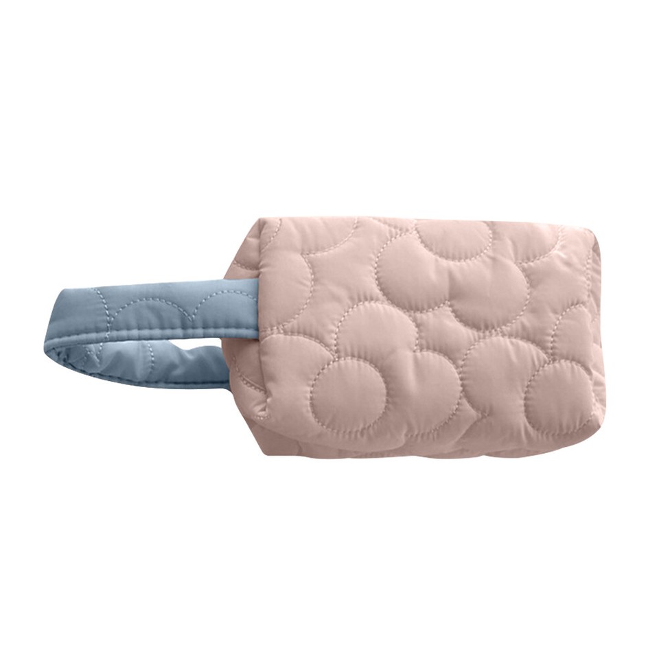 Female Quilted Padded Tophandle Bag Flower Pattern Quilted Tote