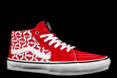 Supreme®/Vans® Monogram Skate Grosso Mid SUPREME X VANS MONOGRAM S LOGO SKATE GROSSO MID Red SS21 WEEK 17