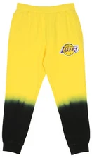 FISLL NBA Men's Los Angeles Lakers Black Dipdye Jogger, Gold