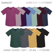 Multilcolors Hospital Medical Scrub Suits Uniform Women Men Scrubs Tops