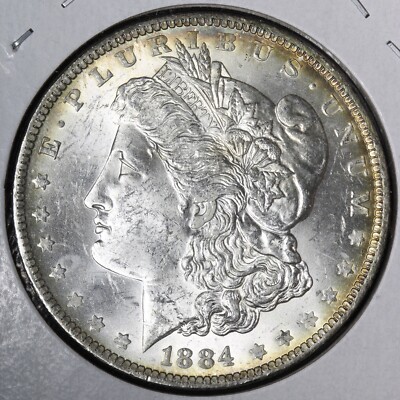 1884-O Morgan Silver Dollar CHOICE BU *UNCIRCULATED* MS TONED E165 XHM