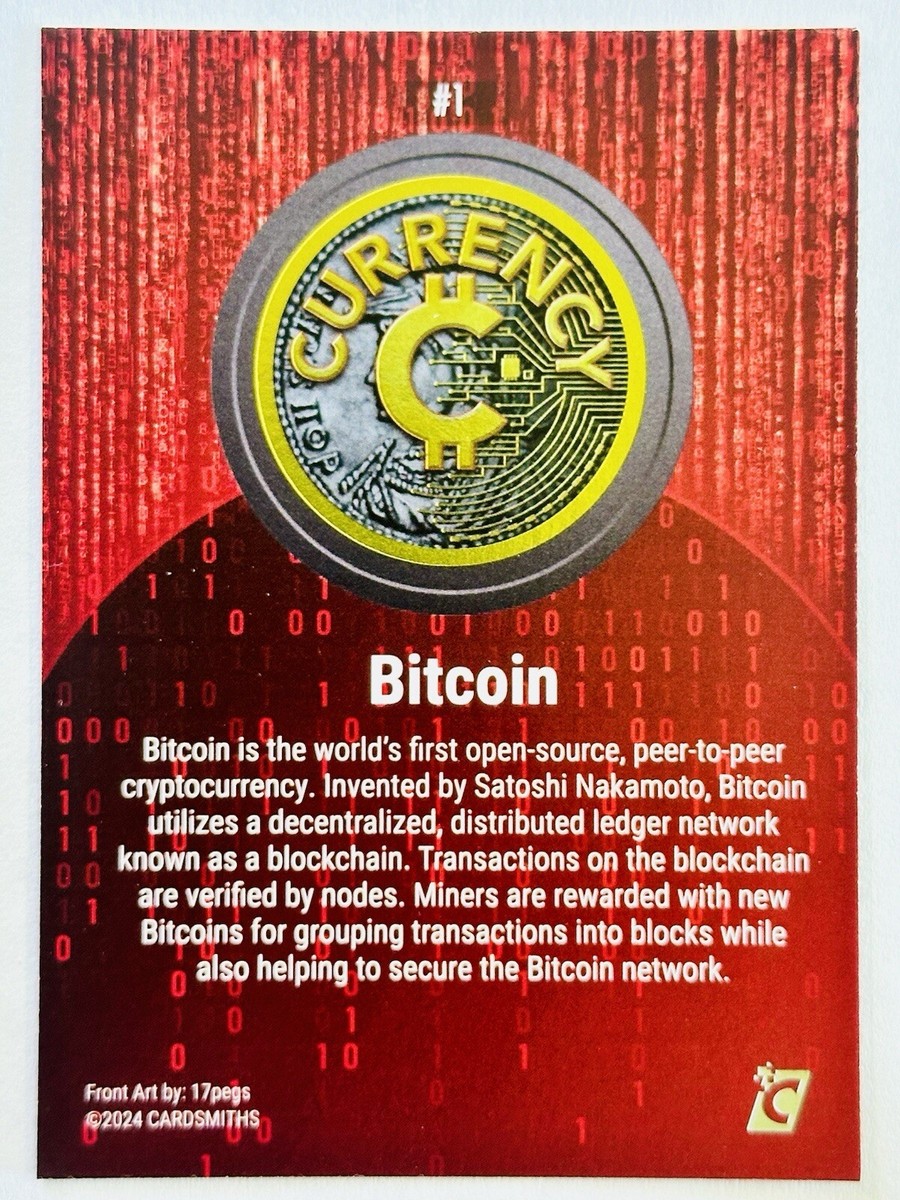 BITCOIN #1 2024 Cardsmiths Currency SERIES 3 ICED FOIL Holo | eBay