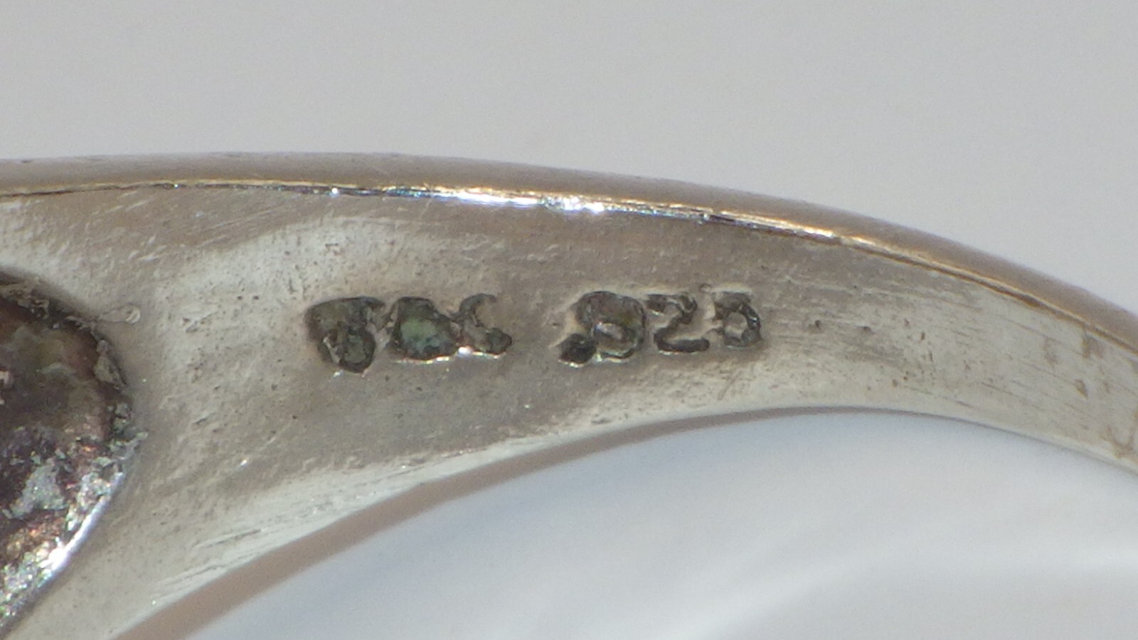 925 Sterling Silver with Red Ruby Colored Stone -… - image 7