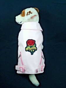 dog leather biker vest