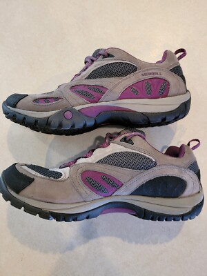 Merrell Womens Size 8.5 M Hiking Shoes Castle Rock Mauve Purple Gray New