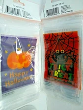 Halloween Treat Bags Spider & JOL  80 bags total 5.75 X 3,75 inc Resealable new