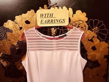 XL Light Pink Dress & Flower Earrings 