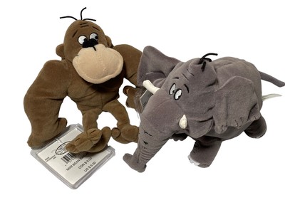Disney Store George Of The Jungle Ape & Shep Mini Plush Bean Bag Toy Set of 2
