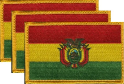 Pack of 12 Country Flag Patches 3.50'' x 2.25'', Twelve International Sew/Iron On