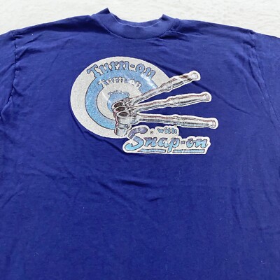 vintage 80s TURN-ON WITH SNAP-ON TOOLS T-Shirt MEDIUM soft