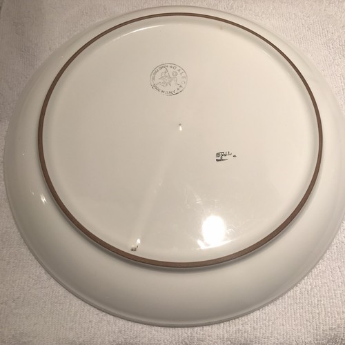 Coppia 2 rari piatti Caleca ceramica italiana CAA21 giallo blu rosa fiori - Foto 8 di 21